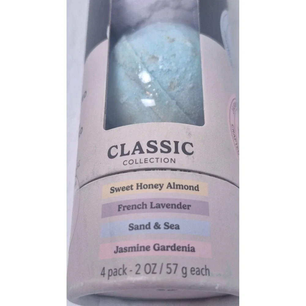 Pacha Soap Co‎ Classic Collection Moisturizing Bath Bombs 4-Pack 2oz Each Vegan